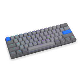 Безжична клавиатура Endorfy Thock Wireless V2 Compact, PBT, Endorfy Yellow, US Layout, RGB, Gray