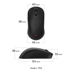 Безжична мишка ZOWIE U2, 2.4G, Black