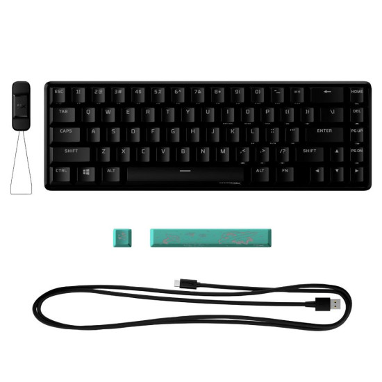 Клавиатура HyperX Alloy Origins 65, HyperX Aqua Switch, Black