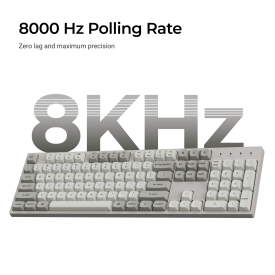 Клавиатура Keychron C2 Pro 8K QMK, Super Brown Switch, RGB, White