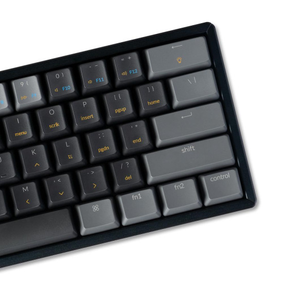 Безжична клавиатура Keychron K12 60%, Hot-Swappable, Gateron Brown Switch, RGB, Black