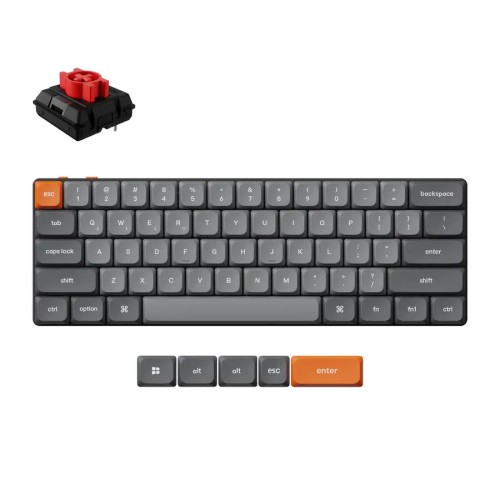 Безжична клавиатура Keychron K9 Max QMK HS 60%, Keychron Milk POM суичове Red, RGB, Black