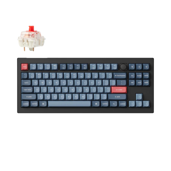 Безжична клавиатура Keychron V3 Max V3M-D1, Gateron Jupiter Red суичове, RGB, Black