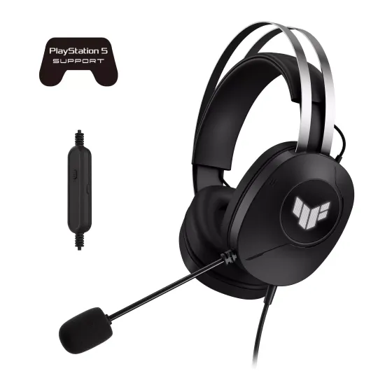 Слушалки ASUS TUF Gaming H1 Gen II, 7.1 Surround Sound, USB, Mic, Black