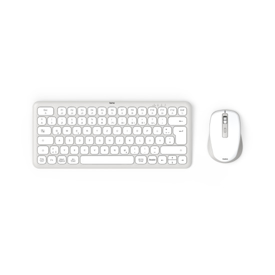 Комплект клавиатура и мишка HAMA WKM-500 TKL, кирилизирана, AI клавиш, USB, White