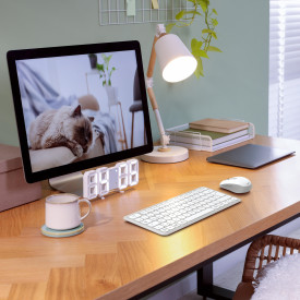 Комплект клавиатура и мишка HAMA WKM-500 TKL, кирилизирана, AI клавиш, USB, White