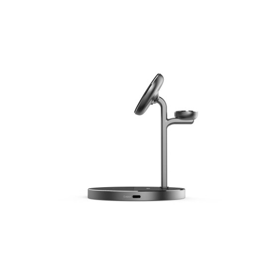 Безжична зарядна станция HAMA 3 в 1, Qi2, 15 W, Black