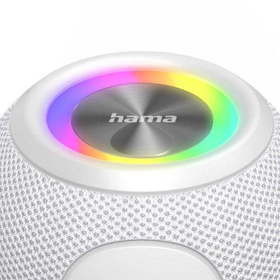 Преносима тонколона HAMA Ball Shape Speaker, 5 светлинни режима, 5W, White