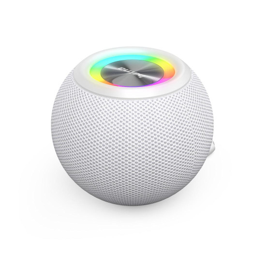 Преносима тонколона HAMA Ball Shape Speaker, 5 светлинни режима, 5W, White