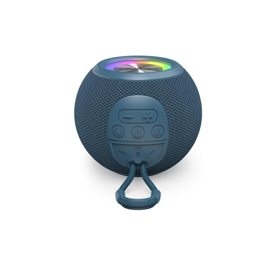 Преносима тонколона HAMA Ball Shape Speaker, 5 светлинни режима, 5W, Blue