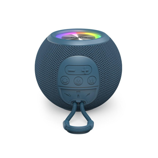 Преносима тонколона HAMA Ball Shape Speaker, 5 светлинни режима, 5W, Blue