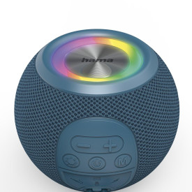 Преносима тонколона HAMA Ball Shape Speaker, 5 светлинни режима, 5W, Blue
