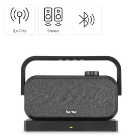 Преносима тонколона HAMA, 10W, 2.4GHz, Bluetooth, докинг станция, Black (HAMA-221849)