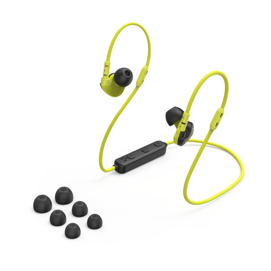 Безжични слушалки HAMA Freedom Athletics III, In-Ear, Black/Yellow