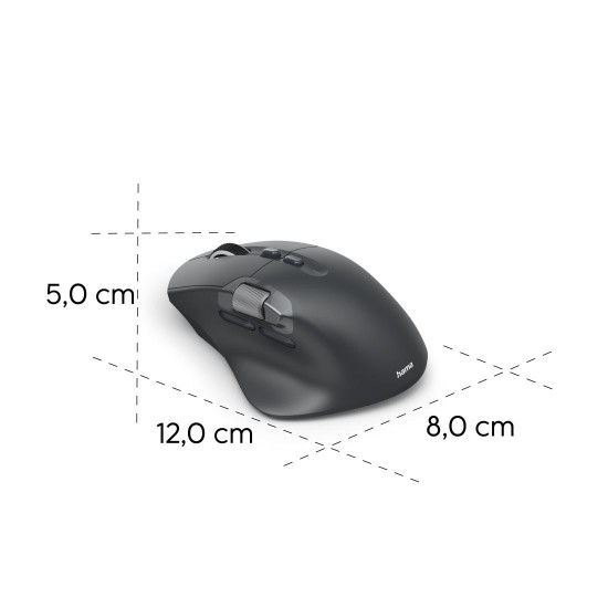 Безжична мишка HAMA WM-900, Bluetooth, RGB, Black