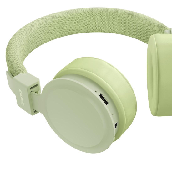 Безжични слушалки HAMA Freedom Lit III, Bluetooth, On-Ear, с микрофон, Green (HAMA-221769)