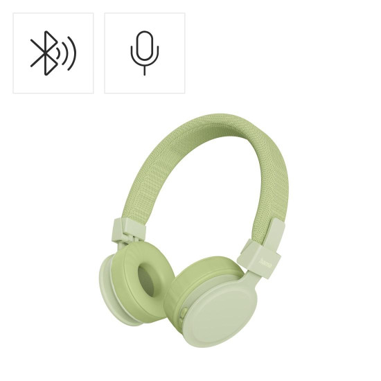 Безжични слушалки HAMA Freedom Lit III, Bluetooth, On-Ear, с микрофон, Green (HAMA-221769)