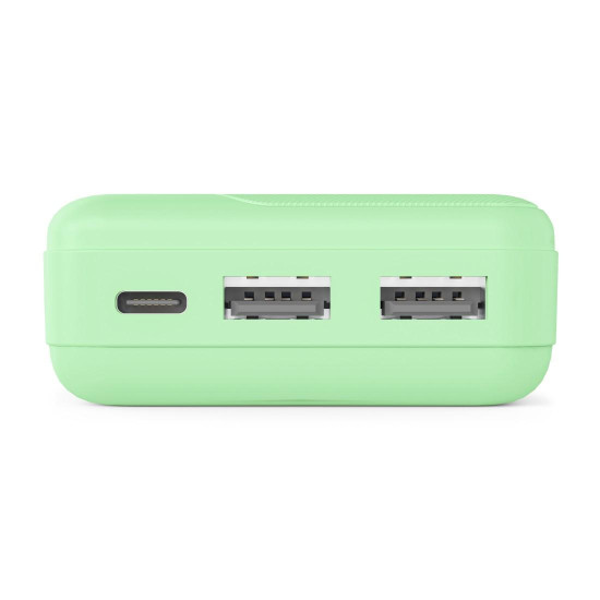 Външна батерия HAMA Pocket 10, 10000 mAh, 2x USB-A, зелена