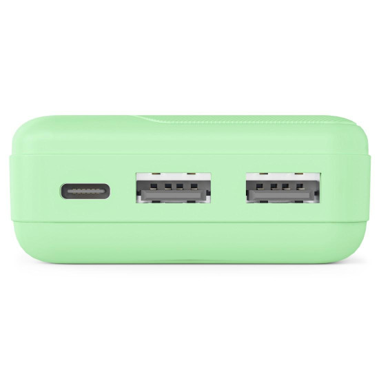 Външна батерия HAMA Pocket 10, 10000 mAh, 2x USB-A, зелена
