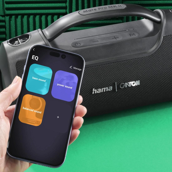 Преносима тонколона HAMA x Canton Mate Pro MK II, Bluetooth, 60W, IPX6, Black (HAMA-188231)