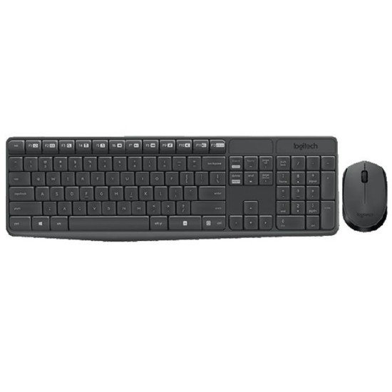Комплект клавиатура и мишка Logitech MK235, Dark Gray