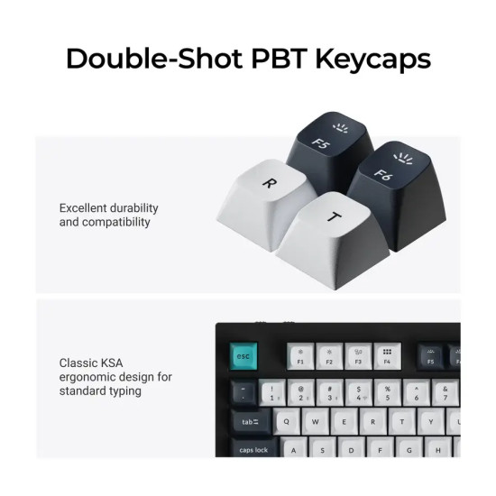 Безжична клавиатура Keychron Q5 Max QMK, Carbon Black, Gateron Jupiter Brown