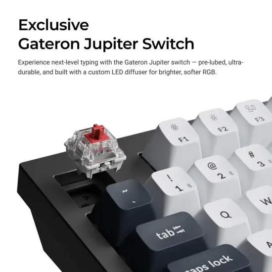 Безжична клавиатура Keychron Q5 Max QMK, Carbon Black, Gateron Jupiter Brown