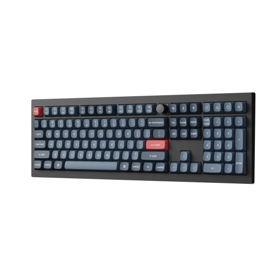 Безжична клавиатура Keychron V6 MAX QMK, Carbon Black, Bluetooth, RGB, Gateron Jupiter Brown суичове