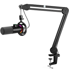 Микрофон FIFINE T658, RGB, със стойка, Black