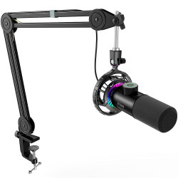 Микрофон FIFINE T658, RGB, със стойка, Black