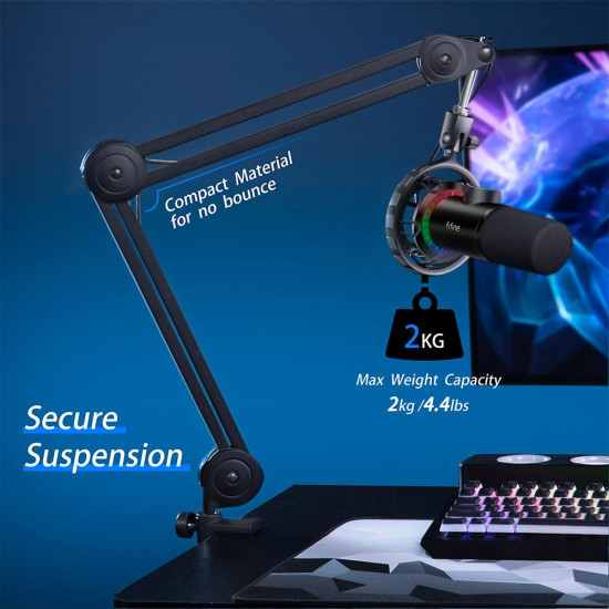 Микрофон FIFINE T658, RGB, със стойка, Black