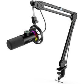 Микрофон FIFINE T658, RGB, със стойка, Black