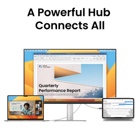 Монитор BenQ MA270U за MacBook, 27 инча, IPS, 3840x2160, 60Hz, 5 ms, HDMI/DP
