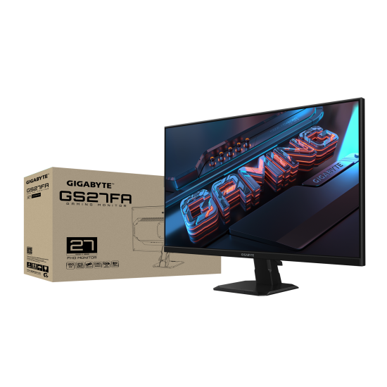 Монитор Gigabyte GS27FA, 27 инча, Super Fast IPS, FHD, 1920x1080, 180 Hz, 1 ms, HDR Ready, FreeSync Premium