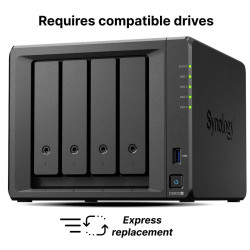 NAS устройство Synology NAS DS925+, 4-Bay, AMD Ryzen V1500B, 4GB DDR4