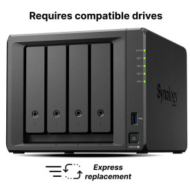 NAS устройство Synology NAS DS925+, 4-Bay, AMD Ryzen V1500B, 4GB DDR4