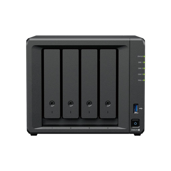 NAS устройство Synology NAS DS925+, 4-Bay, AMD Ryzen V1500B, 4GB DDR4