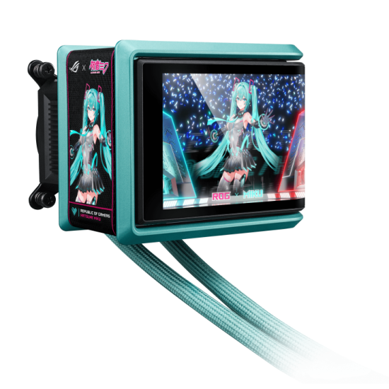 Водно охлаждане ASUS ROG RYUO IV 360 ARGB Hatsune Miku Edition, 360mm, 6.67 инча AMOLED (90RC01P1-B0EAY0)