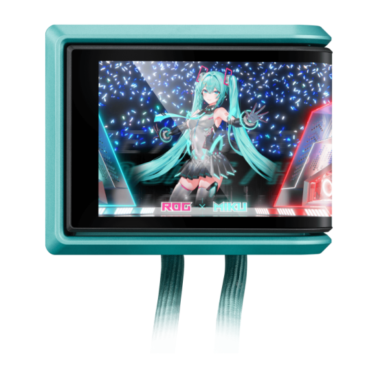 Водно охлаждане ASUS ROG RYUO IV 360 ARGB Hatsune Miku Edition, 360mm, 6.67 инча AMOLED (90RC01P1-B0EAY0)