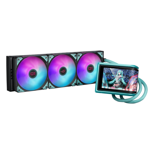 Водно охлаждане ASUS ROG RYUO IV 360 ARGB Hatsune Miku Edition, 360mm, 6.67 инча AMOLED (90RC01P1-B0EAY0)