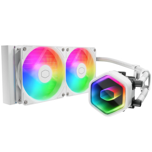 Водно охлаждане Cooler Master MasterLiquid 240 Core II ARGB, 240mm, White (MLW-D24M-A18PA-RW)