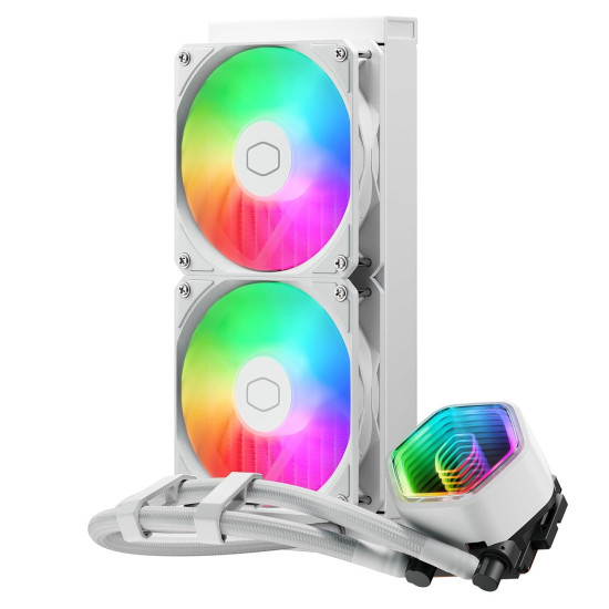 Водно охлаждане Cooler Master MasterLiquid 240 Core II ARGB, 240mm, White (MLW-D24M-A18PA-RW)