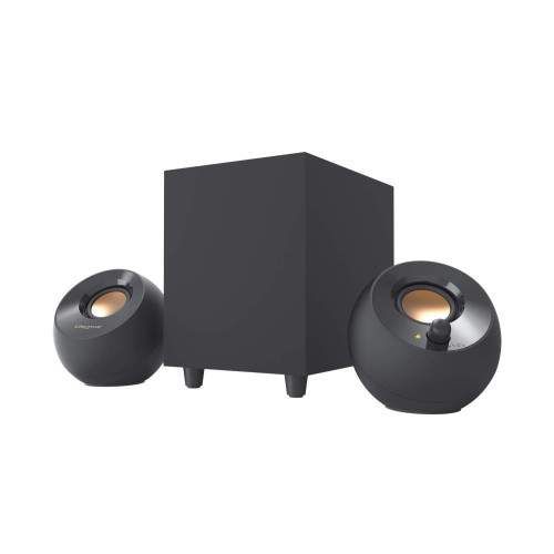 Тонколони Creative PEBBLE Plus 2.1, USB, 8W, 3.5mm, Black