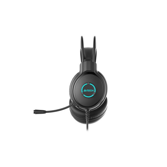 Слушалки A4Tech Fstyler FH300U Neon Illuminate USB Stereo Headset, Black