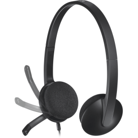 Слушалки Logitech H340, USB, Mic, Black/Gray