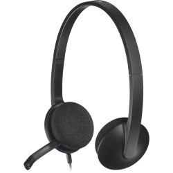 Слушалки Logitech H340, USB, Mic, Black/Gray