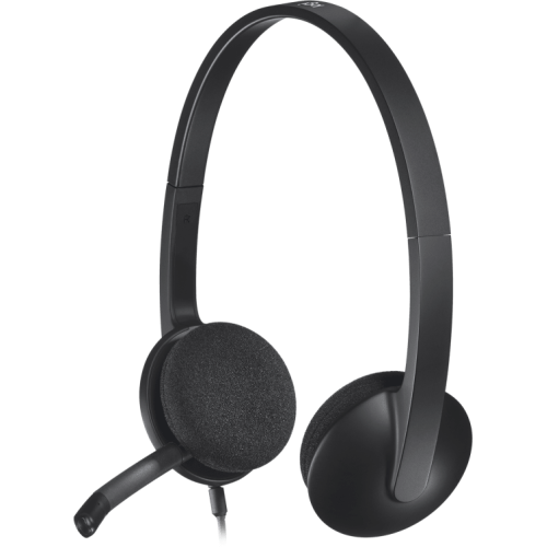Слушалки Logitech H340, USB, Mic, Black/Gray