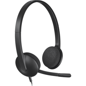 Слушалки Logitech H340, USB, Mic, Black/Gray
