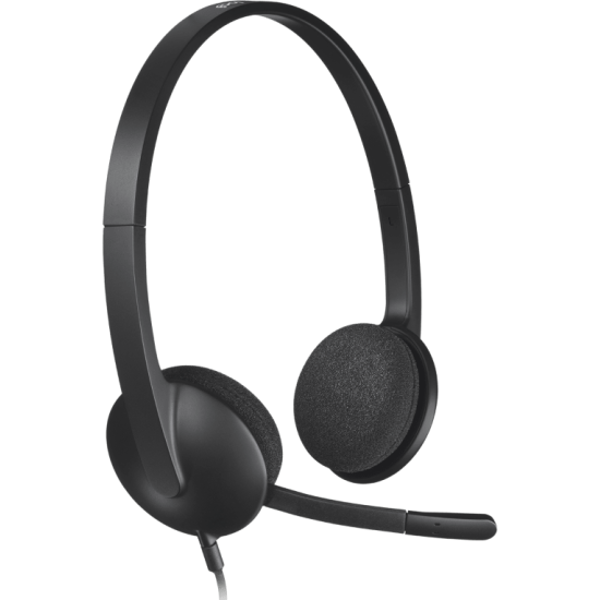 Слушалки Logitech H340, USB, Mic, Black/Gray
