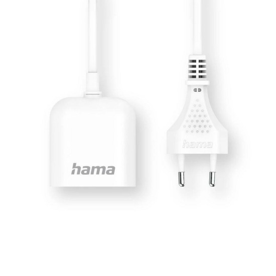Зарядно Hama 223203, USB 1,9 м, 2,4 A, 2x USB-A, бяло